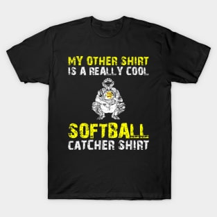 Softball Catcher Girl Baseball Player T-Shirt